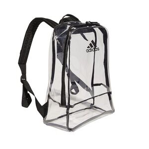 Clear adidas backpack.